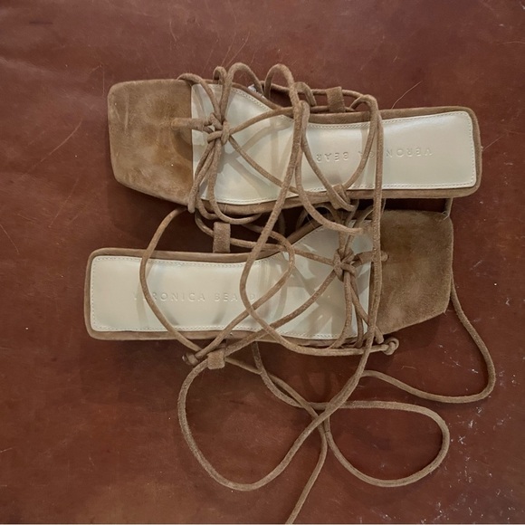 Veronica Beard Foley Suede Tie Up Sandal 6.5 - Picture 9 of 10